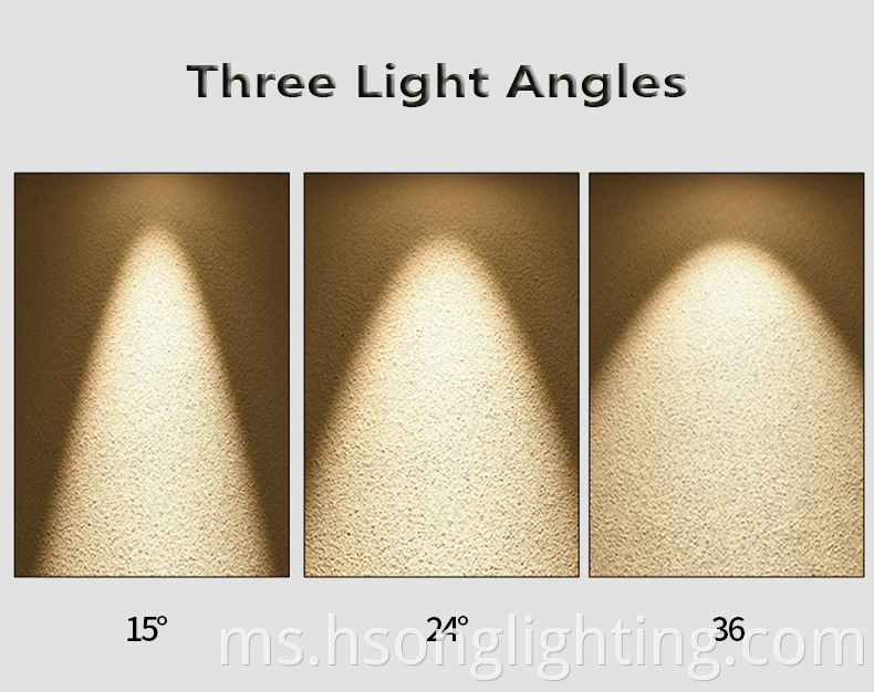 HSONG Commercial Lighting 5W 7W 10W 12W 18W 25W Aluminium Indoor Recessed Spotlight LED COB untuk Kedai Pakaian